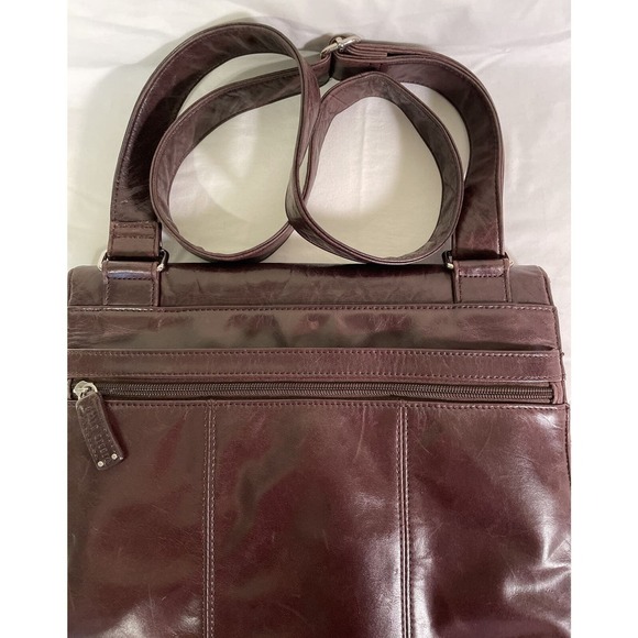 WILSONS Leather Pelle Studio Brown Leather Messenger Bag Great Condition - Picture 4 of 12